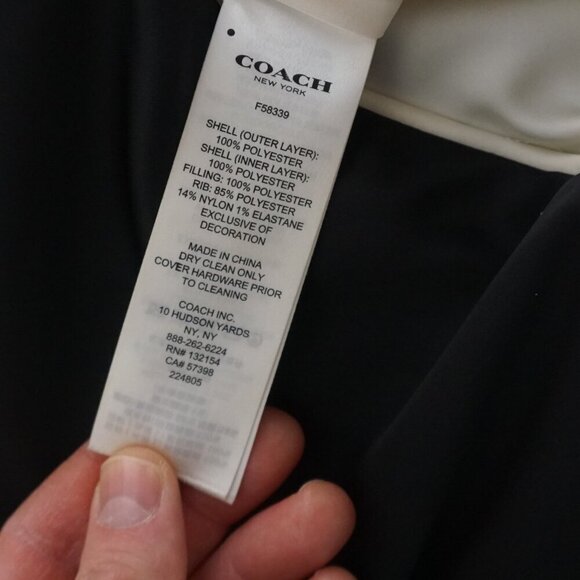 Coach New York Black Pink Floral Reversible Button Up Varsity Bomber Jacket M - Picture 12 of 15